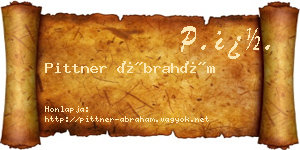 Pittner Ábrahám névjegykártya